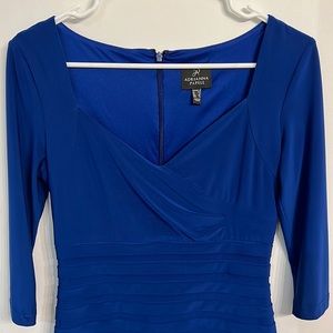 Cobalt Blue Adrianna Papell Tiered Dress